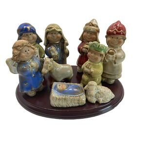 Christmas Mini Porcelain Baby Jesus WiseMen Angel Nativity 10 Replacement Pieces